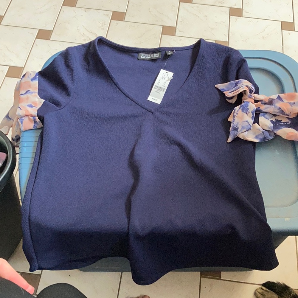 Cute navy blue blouse